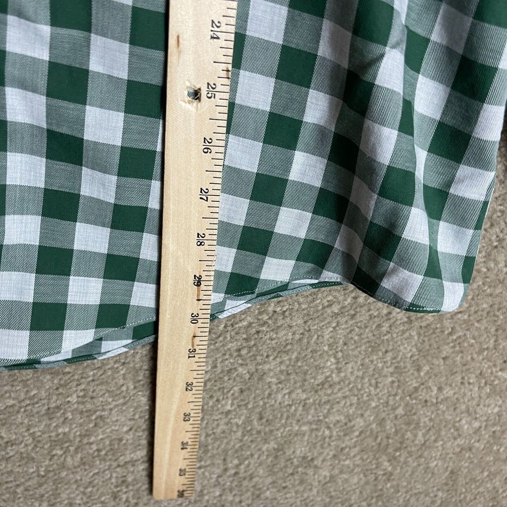 Brooks Brothers Button Down Shirt Mens Large L White/Green Check Non Iron Supima - Picture 5 of 8